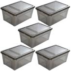  рептилии клетка bleed box L размер черный 32×22×15cm×5 шт 