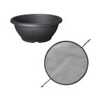 スドーメダカ鉢黒茶１５号＋メダカ鉢...