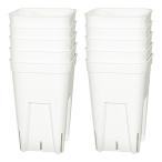 スリット鉢　プレステラ　７５深型　白　１０個セット　多肉植物