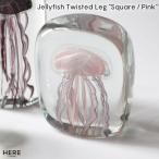 ( Jellyfish Twisted Leg "Square / Pink" ) медуза Jerry рыба . свет розовый стекло произведение искусства пресс-папье ручная работа подарок стиль 