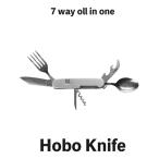 ( Hobo Knife ホーボーナイフ ) キャンプ アウトドア カトラリー スプーン フォーク ナイフ 栓抜き 缶切り コルク 便利 プレゼント おしゃれ 雑貨