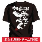 空手 Tシャツ チーム 部活 ジュニア キッズ 対応 メッセージ 文字入り 名言 格言 おもしろ 面白い チーム割引あり 翔けあがれ