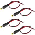 DC источник питания коннектор Jack коннектор 5.5mmx2.1mm DC мужской источник питания pig tail 4 шт. комплект PVC изоляция защита слой выдерживающий .