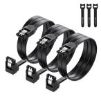 Cable Matters 3шт.@se6Gbps SATA кабель - 61cm(L type ),SSD.HDD серийный ATA3 кабель, SATA 3 код,