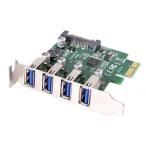 JSER ロープロファイル4ポートPCI-E-USB