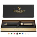 Scriveiner ボールペン 最高級 24金仕上げ シュミット 黒リフィル 最高のボールペンギフトセット 男