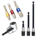 FQZMQBQ ударный инструмент bit шестиугольник бит гнездо адаптор комплект разница включено угол 6.35(1/4)*9.5(3/