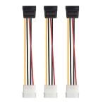 Cable Matters 3 шт. комплект mo Rex SATA электрический кабель - 15cm,4 булавка Molex - SATA кабель 