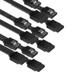BENFEI SATA кабель ( распорка type )45 cm 6 комплект SATA 3 6 Gbps защелка имеется SSD.HDD расширение - черный 