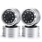 TRZX 1/14 RCタミヤトレーラートラック車用金属フロントホイールリムホイールハブ (4個)