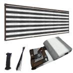 .. металлический материал веранда глаз ..0.8M*2.5M затемнение сеть серый . белый частный защита тент затенитель от солнца толщина 