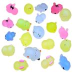 ショッピングスクイーズ OneHorse 20個セット スクイーズ 蛍光色 光る おもちゃ もちもち ストレス解消 癒し 動物 手の平サ