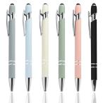 LIANHATA 6本セット タッチペン ボールペン付き 2 in 1 多機能ボールペン 黒インク スタイラスペン