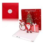 YANGZI Рождество поздравительная открытка карта сообщение карта золотой . вдавлено . цельный 3D конверт . наклейка 