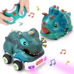 ラジコンカー 男の子 車 おもちゃ 恐竜 玩具 2歳 3歳 電動RC リモコンカー 交換可能な恐竜の頭お