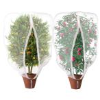 Neiang 植物保護カバー 防虫ネット プランター 2個 ファスナー付き 巾着式 目合1mm 水やり可能 防虫