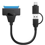 Xiwai Type C &amp; USB 3.0 мужской - SATA 22 булавка 2.5 дюймовый жесткий диск Driver SSD адаптор кабель 