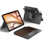 HOU 回転式 キーボードケース for iPad Air M3/M2 11インチ 超高精度大型タッチパッド付き 日本語配列 i