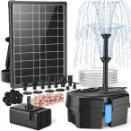 Biling солнечный фонтан насос 7.5W 1800mAh большая вместимость батарейка встроенный прозрачный труба 1.5m имеется 8 вид форсунка установка кислород снабжение *