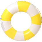 浮き輪 うきわ 60 取っ手なし 子供用 大人用 スイミング 浮具 強い浮力 可愛い イエロー ストライ
