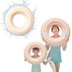 wemitas 浮き輪 大人用 子供用 100cm 120cm 70cm 大きい フロート 浮輪 手持ち付き 空気入れ 修正テー