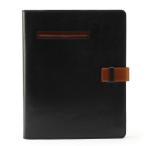 (ゴルベ) システム手帳 A5 レザー 牛革 ベジタブルタンニングレザー (ブラック)