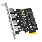 GLOTRENDS U3044 4ポートUSB 3.0 Type-A 5Gb PCI