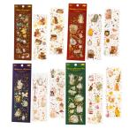 Kigofora хлопья наклейка цветок, бабочка, часы, чайная посуда, стул, мебель, клетка ko Large . материалы большая вместимость 12 листов 