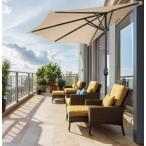 SUNNY GUARD сад зонт половина иен 270cm слоновая кость (210cm/230cm/270cm/300cm есть ) зонт способ . сильный большой 