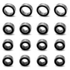 16 шт RC радиоконтроллер мяч подшипник комплект 5x10x4mm 5x11x4mm 8x12x3.5mm резина наклейка имеется for Tamiya TT-02 TT02 1