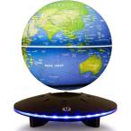 6 インチ磁気浮上グローブ、浮上グローブ ランプ世界地図浮動 ＆ 空中で回転オフィスの装飾、