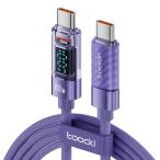toocki usb c кабель 100W PD LED дисплей установка 2M модель c внезапный скорость зарядка typec лиловый нейлон плетеный iPh