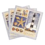  карточка для автографов, стихов, пожеланий коктейль салфетка,. конец . свадьба,.... чай . душ салфетка 20шт.@, синий набережная 