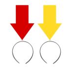 (koundeneko) カチューシャ 矢じり形 髪飾り 2個セット アローカ ヘッドバンド 面白い パーティー ヘ