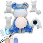 くまランプ 貯金箱キット 工作 お家でポーリングアート 手作りキット 動物ランプ 間接照