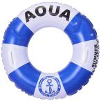 浮き輪 大人用 インフレータブル 浮き 輪 O型 ストライプ フロート 安全ハンドル うきわ 浮遊ソ