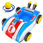 Mercs-X 浮き輪 子ども浮き輪 うきわ 浮輪 足入れタイプ 車の形 水泳リング 放水うきわ 水