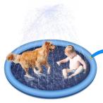 ショッピングプールマット SALUDABLE プール 噴水マット 犬 子供 水遊び おもちゃ 折りたたみ ウォーターマット (150cm)