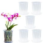 CHANJIF цветочный горшок 5 штук входит 10cm горшок с разрезом растение в горшке пластик прозрачный? низ? дыра имеется декоративное растение много мясо .