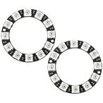 waves 2 шт наружный диаметр 50mm WS2812B 12 шт 5V круглый кольцо часы серийный LED Ad re вспомогательный ru Ad re вспомогательный 