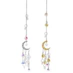 (gu.te-nam.net) "ловец солнца" crystal кристалл месяц . звезда. окно украшение ( золотой серебряный 2 шт. комплект )i