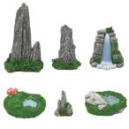 6 шт миниатюра гора модель Mini . гора ... маленький гравюра изображение Mini человек структура полимер. гора .. бог ... цветок . бонсай 