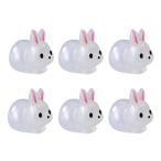  полимер оборудование орнамент полимер люминесценция украшение Mini люминесценция ... Mini полимер заяц 6 штук входит миниатюра мох пейзаж Diy.