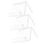 SEWACC визитная карточка подставка 3 шт. комплект прозрачный акрил 9×6.5×5cm настольный визитная карточка держатель название .*ka