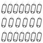 winova split кольцо имеется ключ бирка пластик 60x21 mm - чёрный цвет. гибкий . Mark багаж бирка 