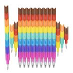 Lopenle 24本 2B ロケット鉛筆 カラフル シャープペン 景品 プレゼント 文房具セット 可愛い 削らな