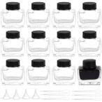 BENECREAT 12 шт чернила бутылка пустой стекло бутылка 15ml пустой чернила бутылка утечка .4 шт, Bullet 6 шт имеется жидкость 