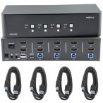 Bytecc KVM переключатель 2 шт.. монитор,4 шт.. компьютер,4 ввод 2 мощность,USB 3.0 Jack имеется 8k H