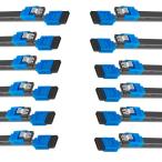 BENFEI SATA кабель ( распорка type )45 cm 12 комплект SATA 3 6 Gbps защелка имеется SSD.HDD расширение - голубой 