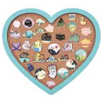 BENECREAT ピンボード コルクボード ハート形 コルク掲示板 ライトブルー枠 20x17.6cm 木製 コルク板